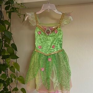 Disney Tinker bell Costume with Gold Trim - Kids